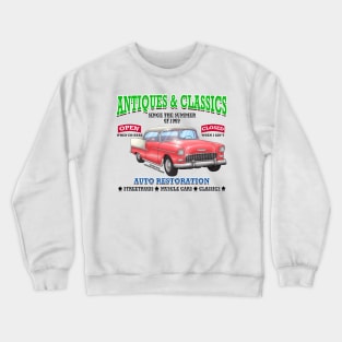 Antique Classic Car Garage Hot Rod Racing Novelty Gift Crewneck Sweatshirt